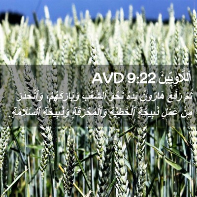 Picture 02 - اَللَّاوِيِّينَ 9:22 AVD - ثُمَّ رَفَعَ هَارُونُ - Bible Verse Picture