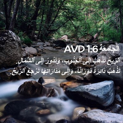 Picture 02 - اَلْجَامِعَةِ 1:6 AVD - اَلرِّيحُ تَذْهَبُ إِلَى - Bible Verse Picture
