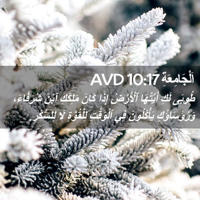 Picture 02 - اَلْجَامِعَةِ 10:17 AVD - طُوبَى لَكِ أَيَّتُهَا - Bible Verse Picture