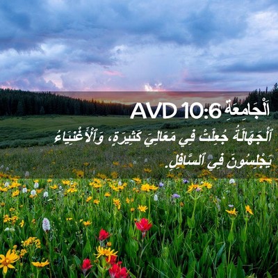 Picture 02 - اَلْجَامِعَةِ 10:6 AVD - ٱلْجَهَالَةُ جُعِلَتْ فِي - Bible Verse Picture