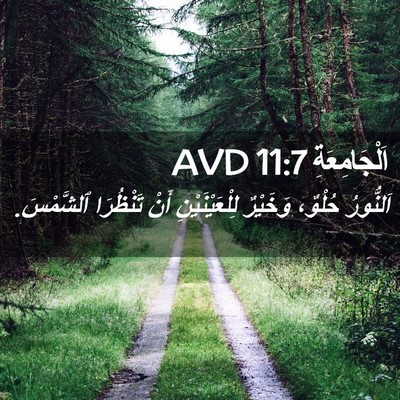 Picture 02 - اَلْجَامِعَةِ 11:7 AVD - اَلنُّورُ حُلْوٌ، - Bible Verse Picture