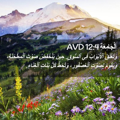 Picture 02 - اَلْجَامِعَةِ 12:4 AVD - وَتُغْلَقُ ٱلْأَبْوَابُ - Bible Verse Picture