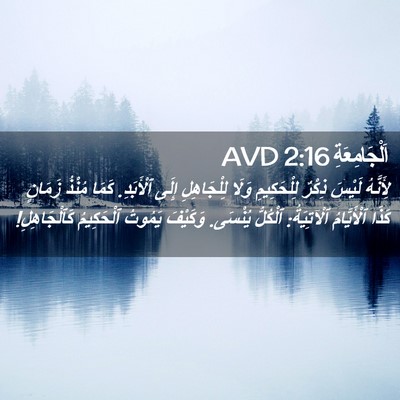 Picture 02 - اَلْجَامِعَةِ 2:16 AVD - لِأَنَّهُ لَيْسَ ذِكْرٌ - Bible Verse Picture