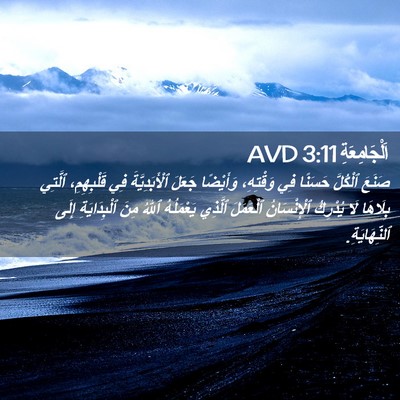 Picture 02 - اَلْجَامِعَةِ 3:11 AVD - صَنَعَ ٱلْكُلَّ حَسَنًا - Bible Verse Picture