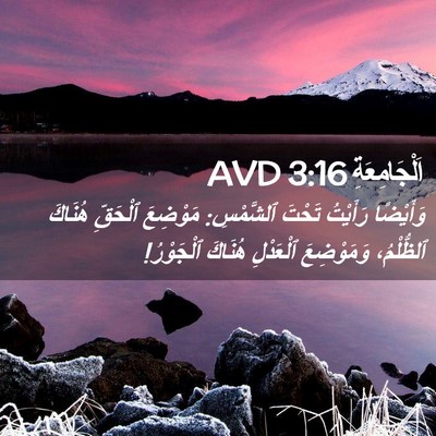 Picture 02 - اَلْجَامِعَةِ 3:16 AVD - وَأَيْضًا رَأَيْتُ تَحْتَ - Bible Verse Picture