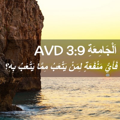 Picture 02 - اَلْجَامِعَةِ 3:9 AVD - فَأَيُّ مَنْفَعَةٍ لِمَنْ - Bible Verse Picture