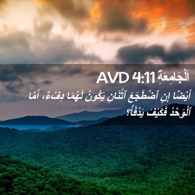 Picture 02 - اَلْجَامِعَةِ 4:11 AVD - أَيْضًا إِنِ ٱضْطَجَعَ - Bible Verse Picture