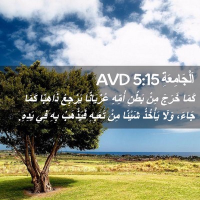 Picture 02 - اَلْجَامِعَةِ 5:15 AVD - كَمَا خَرَجَ مِنْ بَطْنِ - Bible Verse Picture