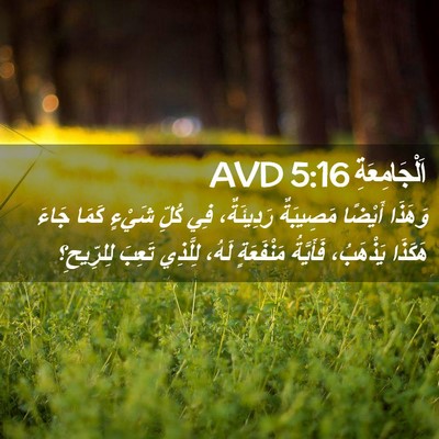 Picture 02 - اَلْجَامِعَةِ 5:16 AVD - وَهَذَا أَيْضًا مَصِيبَةٌ - Bible Verse Picture