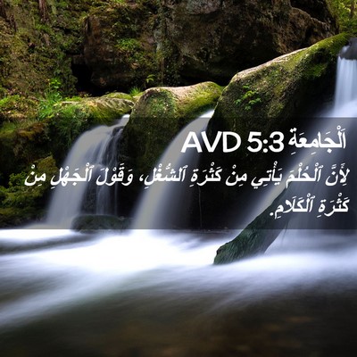 Picture 02 - اَلْجَامِعَةِ 5:3 AVD - لِأَنَّ ٱلْحُلْمَ يَأْتِي - Bible Verse Picture