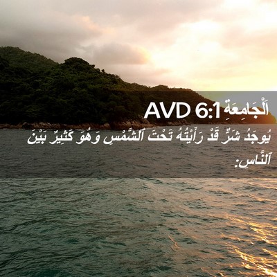 Picture 02 - اَلْجَامِعَةِ 6:1 AVD - يُوجَدُ شَرٌّ قَدْ - Bible Verse Picture