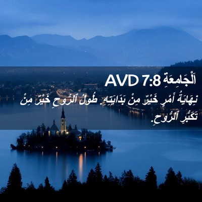 Picture 02 - اَلْجَامِعَةِ 7:8 AVD - نِهَايَةُ أَمْرٍ خَيْرٌ - Bible Verse Picture