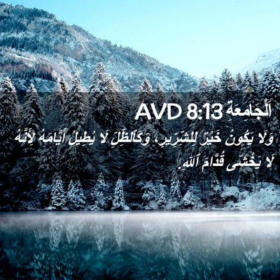 Picture 02 - اَلْجَامِعَةِ 8:13 AVD - وَلَا يَكُونُ خَيْرٌ - Bible Verse Picture