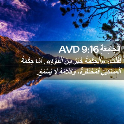 Picture 02 - اَلْجَامِعَةِ 9:16 AVD - فَقُلْتُ: «ٱلْحِكْمَةُ - Bible Verse Picture