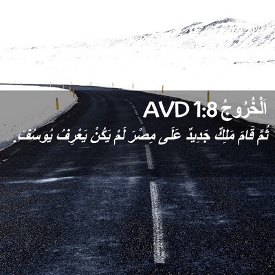 Picture 02 - اَلْخُرُوجُ 1:8 AVD - ثُمَّ قَامَ مَلِكٌ جَدِيدٌ - Bible Verse Picture