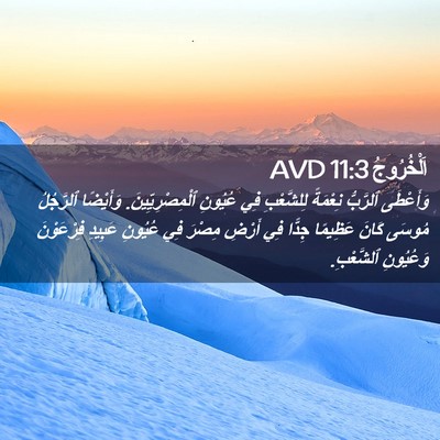 Picture 02 - اَلْخُرُوجُ 11:3 AVD - وَأَعْطَى ٱلرَّبُّ - Bible Verse Picture