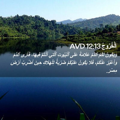Picture 02 - اَلْخُرُوجُ 12:13 AVD - وَيَكُونُ لَكُمُ ٱلدَّمُ - Bible Verse Picture