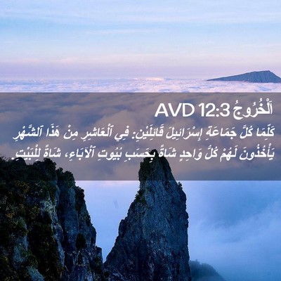 Picture 02 - اَلْخُرُوجُ 12:3 AVD - كَلِّمَا كُلَّ جَمَاعَةِ - Bible Verse Picture