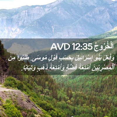 Picture 02 - اَلْخُرُوجُ 12:35 AVD - وَفَعَلَ بَنُو - Bible Verse Picture