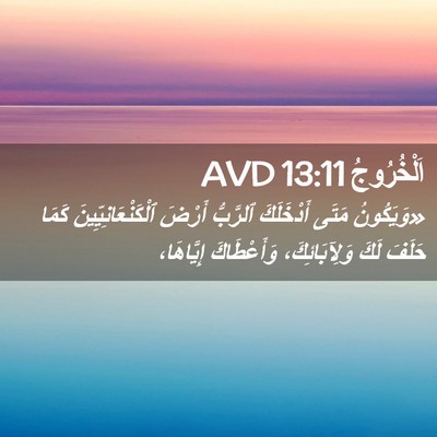 Picture 02 - اَلْخُرُوجُ 13:11 AVD - «وَيَكُونُ مَتَى - Bible Verse Picture