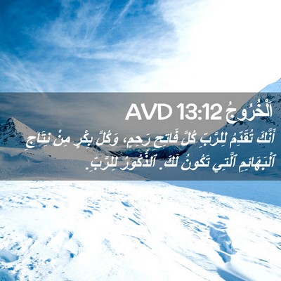 Picture 02 - اَلْخُرُوجُ 13:12 AVD - أَنَّكَ تُقَدِّمُ - Bible Verse Picture