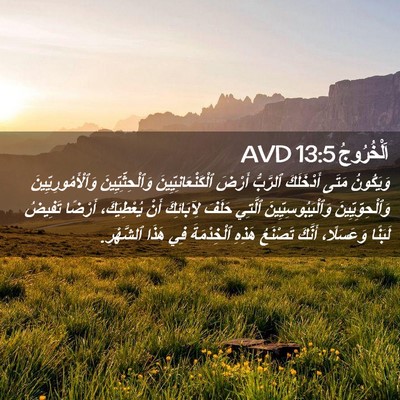 Picture 02 - اَلْخُرُوجُ 13:5 AVD - وَيَكُونُ مَتَى - Bible Verse Picture