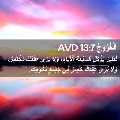 Picture 02 - اَلْخُرُوجُ 13:7 AVD - فَطِيرٌ يُؤْكَلُ - Bible Verse Picture