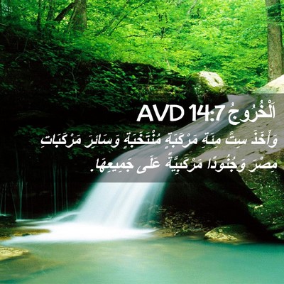 Picture 02 - اَلْخُرُوجُ 14:7 AVD - وَأَخَذَ سِتَّ مِئَةِ - Bible Verse Picture