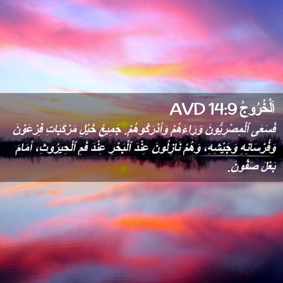 Picture 02 - اَلْخُرُوجُ 14:9 AVD - فَسَعَى ٱلْمِصْرِيُّونَ - Bible Verse Picture