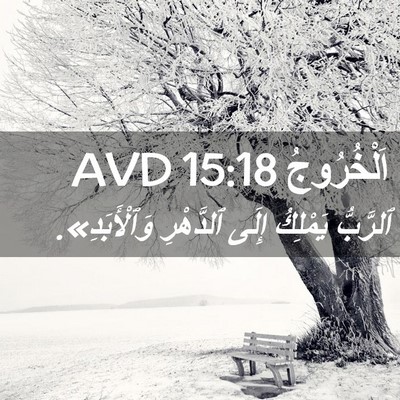 Picture 02 - اَلْخُرُوجُ 15:18 AVD - ٱلرَّبُّ يَمْلِكُ إِلَى - Bible Verse Picture
