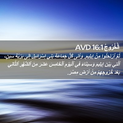 Picture 02 - اَلْخُرُوجُ 16:1 AVD - ثُمَّ ٱرْتَحَلُوا مِنْ - Bible Verse Picture