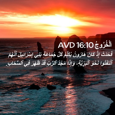 Picture 02 - اَلْخُرُوجُ 16:10 AVD - فَحَدَثَ إِذْ كَانَ - Bible Verse Picture