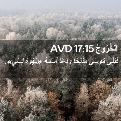 Picture 02 - اَلْخُرُوجُ 17:15 AVD - فَبَنَى مُوسَى مَذْبَحًا - Bible Verse Picture