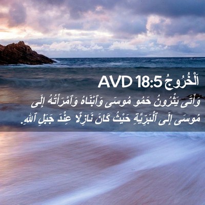 Picture 02 - اَلْخُرُوجُ 18:5 AVD - وَأَتَى يَثْرُونُ حَمُو - Bible Verse Picture
