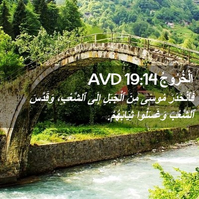 Picture 02 - اَلْخُرُوجُ 19:14 AVD - فَٱنْحَدَرَ مُوسَى مِنَ - Bible Verse Picture