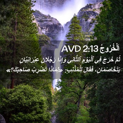 Picture 02 - اَلْخُرُوجُ 2:13 AVD - ثُمَّ خَرَجَ فِي ٱلْيَوْمِ - Bible Verse Picture