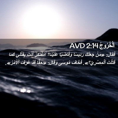 Picture 02 - اَلْخُرُوجُ 2:14 AVD - فَقَالَ: «مَنْ جَعَلَكَ - Bible Verse Picture