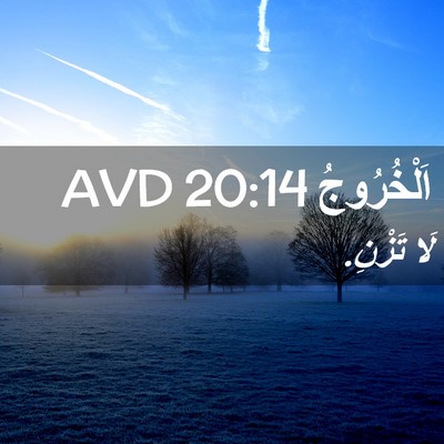 Picture 02 - اَلْخُرُوجُ 20:14 AVD - لَا - Bible Verse Picture
