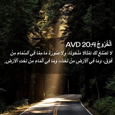 Picture 02 - اَلْخُرُوجُ 20:4 AVD - لَا تَصْنَعْ لَكَ - Bible Verse Picture
