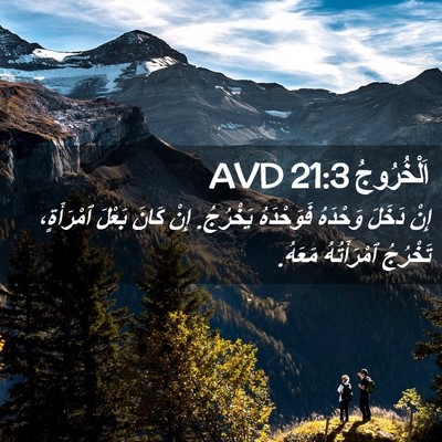 Picture 02 - اَلْخُرُوجُ 21:3 AVD - إِنْ دَخَلَ وَحْدَهُ - Bible Verse Picture