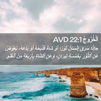 Picture 02 - اَلْخُرُوجُ 22:1 AVD - «إِذَا سَرَقَ إِنْسَانٌ - Bible Verse Picture