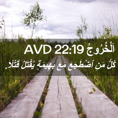 Picture 02 - اَلْخُرُوجُ 22:19 AVD - كُلُّ مَنِ ٱضْطَجَعَ مَعَ - Bible Verse Picture