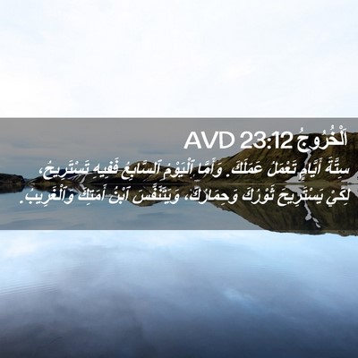 Picture 02 - اَلْخُرُوجُ 23:12 AVD - سِتَّةَ أَيَّامٍ تَعْمَلُ - Bible Verse Picture