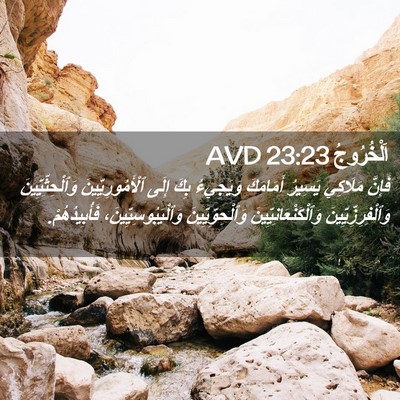 Picture 02 - اَلْخُرُوجُ 23:23 AVD - فَإِنَّ مَلَاكِي يَسِيرُ - Bible Verse Picture