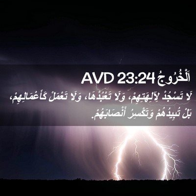 Picture 02 - اَلْخُرُوجُ 23:24 AVD - لَا تَسْجُدْ - Bible Verse Picture