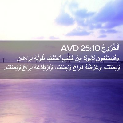 Picture 02 - اَلْخُرُوجُ 25:10 AVD - «فَيَصْنَعُونَ تَابُوتًا - Bible Verse Picture