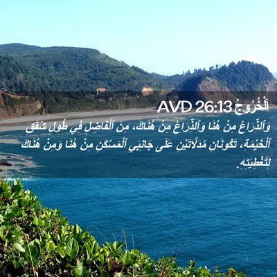 Picture 02 - اَلْخُرُوجُ 26:13 AVD - وَٱلذِّرَاعُ مِنْ هُنَا - Bible Verse Picture