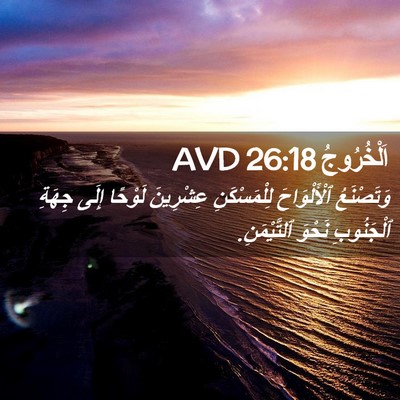 Picture 02 - اَلْخُرُوجُ 26:18 AVD - وَتَصْنَعُ ٱلْأَلْوَاحَ - Bible Verse Picture