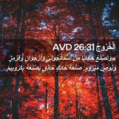 Picture 02 - اَلْخُرُوجُ 26:31 AVD - «وَتَصْنَعُ حِجَابًا مِنْ - Bible Verse Picture