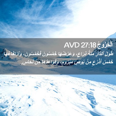 Picture 02 - اَلْخُرُوجُ 27:18 AVD - طُولُ ٱلدَّارِ مِئَةُ - Bible Verse Picture